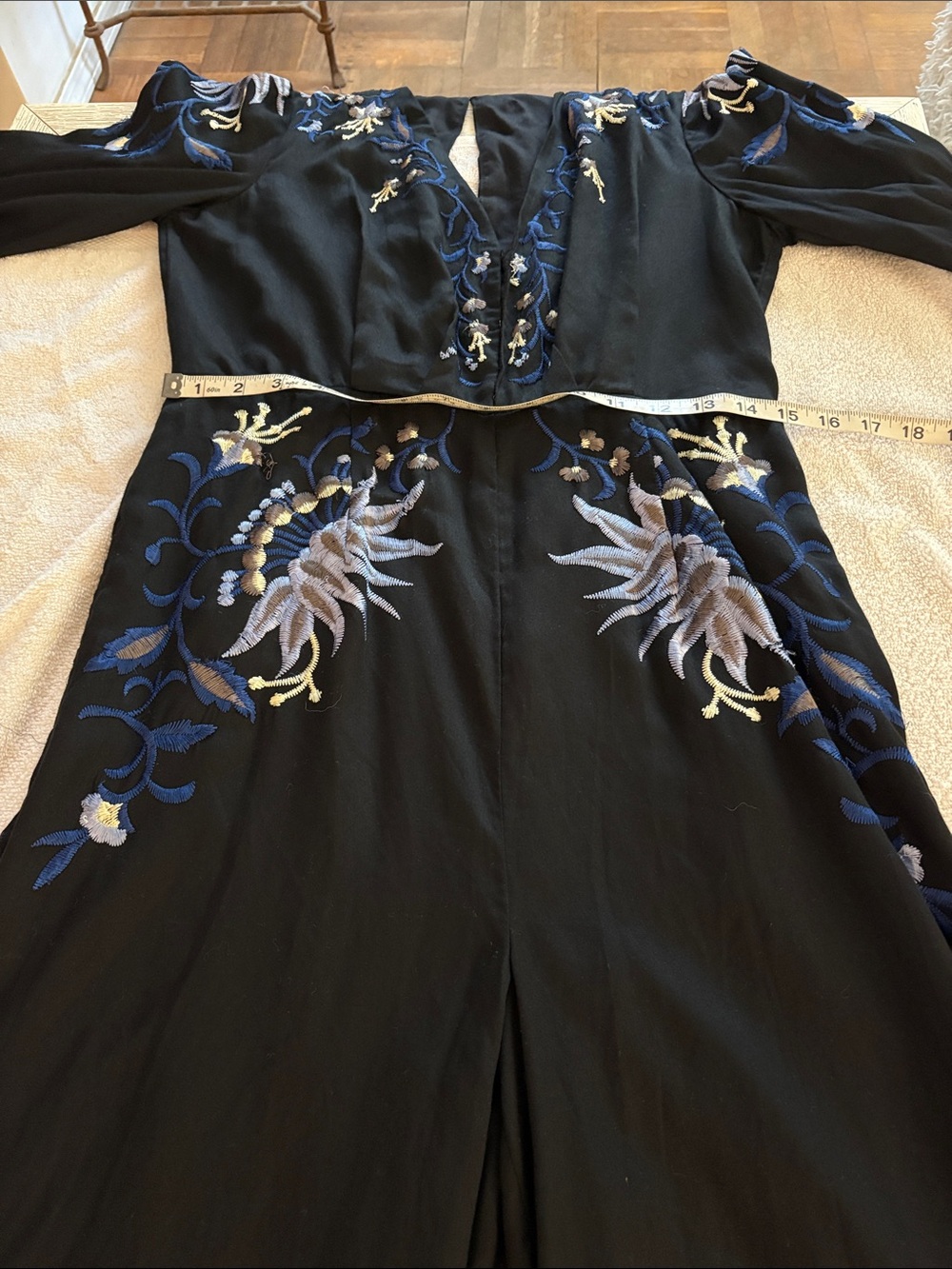 Free People Gypsy Rose 70’s inspired Wide Leg Jumpsuit. Size 8 - Picture 10 of 16